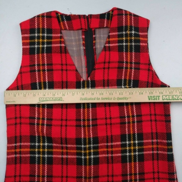 Vintage Handmade Flannel‎ Plaid Skirt Schoolgirl - Picture 2 of 8